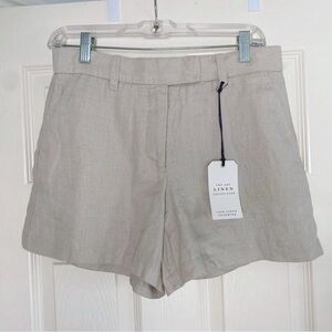 NWT Abercrombie & Fitch 100% Linen Shorts size 27 Tan Khaki